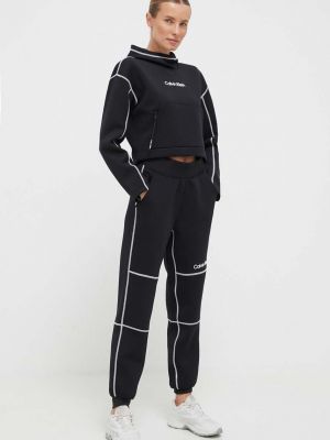 Pulover s kapuco Calvin Klein Performance črna