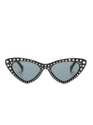 Křišťálové sluneční brýle Moschino Eyewear černé