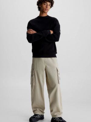 Пуловер вільного крою Calvin Klein Jeans чорний