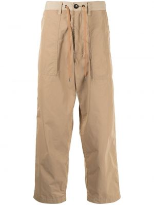 Pantalones rectos con cordones Fumito Ganryu marrón