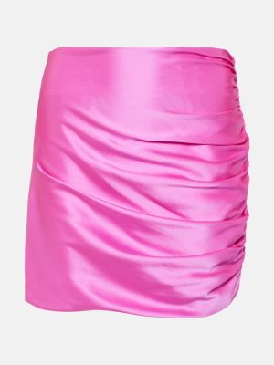 Růžové hedvábné mini sukně The Sei