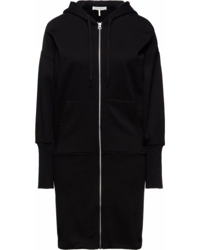 Černé mini šaty bavlněné s kapucí Rag & Bone