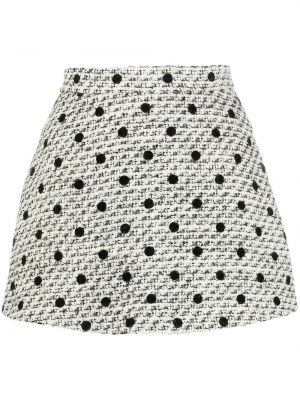 Pantalones cortos con lunares de tweed Valentino blanco