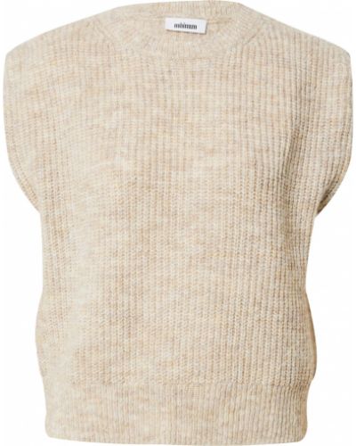 Nylonový vlnený priliehavý sveter Minimum - béžová