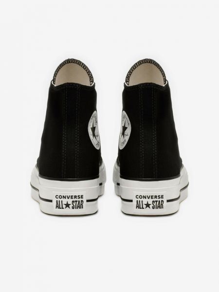 Csillag mintás platform talpú sneakers Converse Chuck Taylor All Star fekete