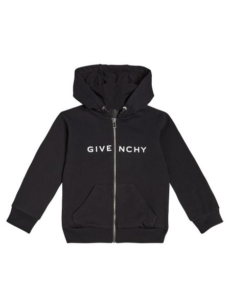 Jersey bomull jakke for jenter Givenchy Kids svart