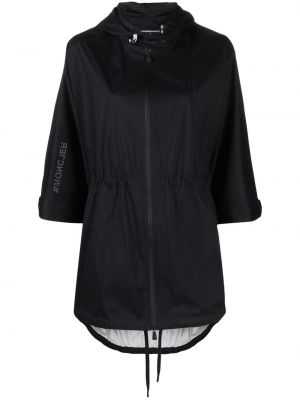 Палто с качулка Moncler Grenoble черно