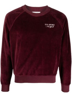 Sweatshirt mit stickerei Sporty & Rich rot