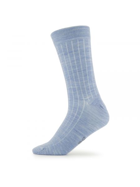 Меланжевые шерстяные носки из шерсти мериноса Joha синие