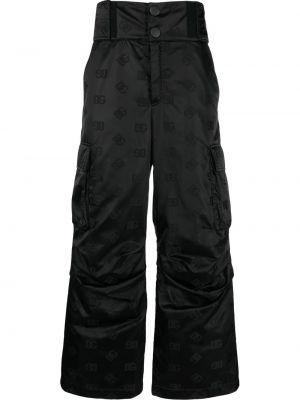 Pantaloni cargo con stampa Dolce & Gabbana nero