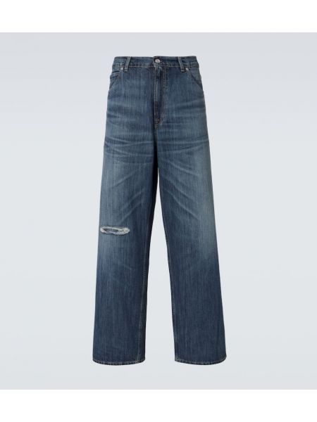 Yüksek belli straight fit jean pantolon Our Legacy mavi