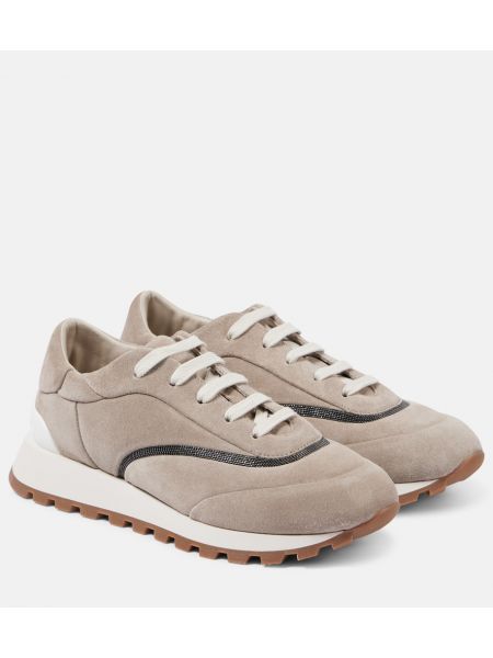 Süet sneaker Brunello Cucinelli bej