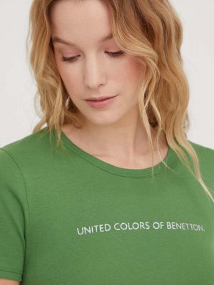 Koszulka bawełniana United Colors Of Benetton zielona