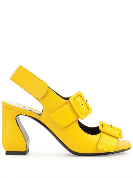 Sandale od brušene kože Sergio Rossi žuta