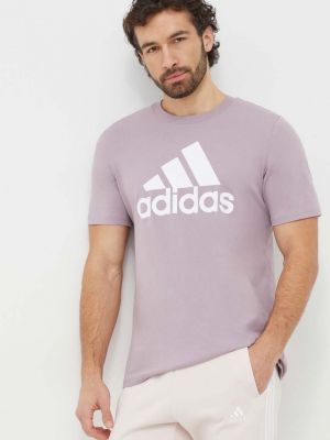 Tricou din bumbac Adidas violet