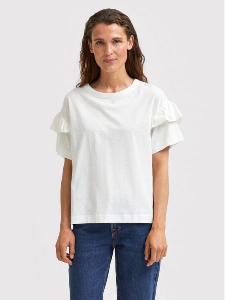 T-shirt Selected Femme, biały