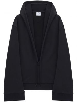 Pamučna hoodie s kapuljačom Courreges crna