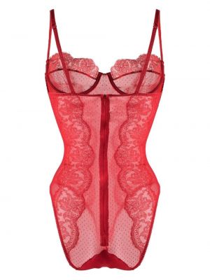 Body en dentelle Dolce & Gabbana rouge