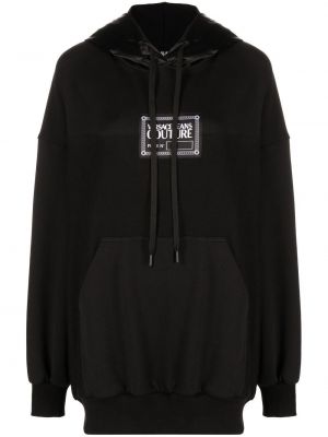 Hoodie con stampa Versace Jeans Couture nero