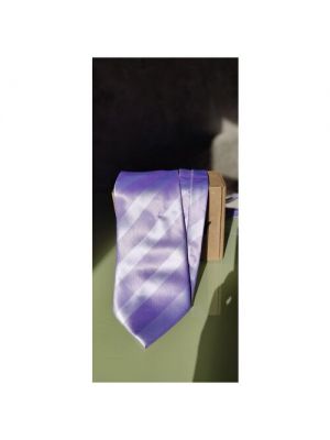 Галстук KETROY, натуральный шелк, в полоску, для мужчин фиолетовый