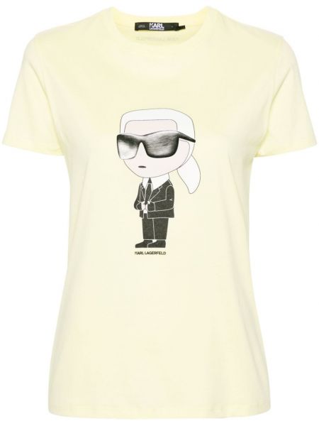 T-krekls Karl Lagerfeld dzeltens