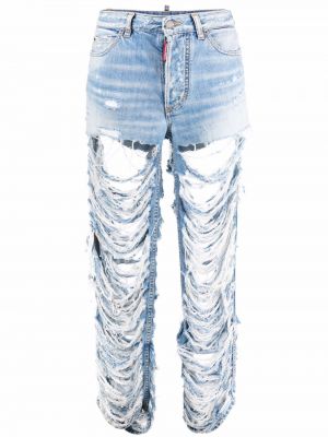 Nødlidende boyfriend jeans Dsquared2 blå