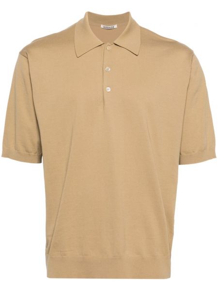 Polo en coton Auralee beige