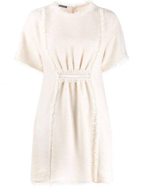 Mini vestido de tweed Alberta Ferretti blanco