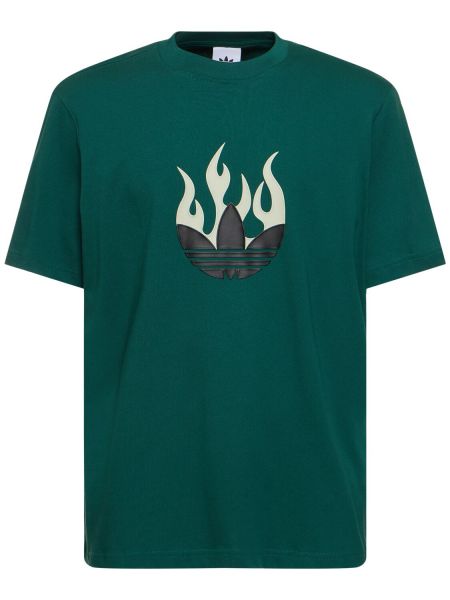 Camiseta de algodón Adidas Originals verde