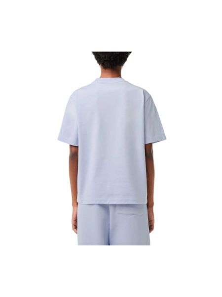 Camiseta de algodón Lacoste azul