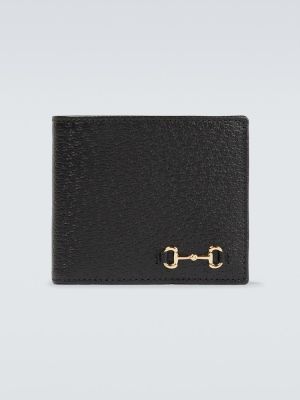 Portafoglio di pelle Gucci nero