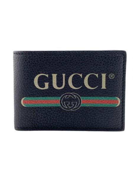 Portfel skórzany retro Gucci Vintage czarny