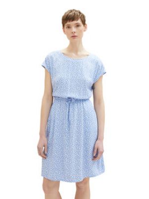 Sukienka mini z wiskozy Tom Tailor Denim niebieska