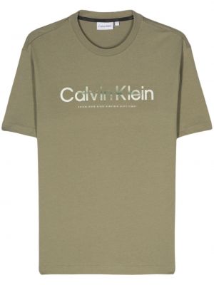 Памучна тениска с принт Calvin Klein