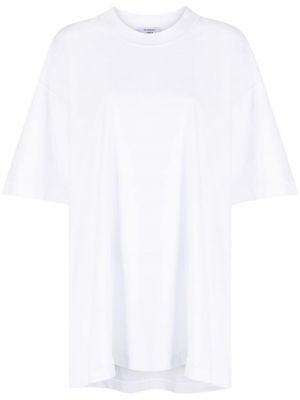 Bavlnené tričko s okrúhlym výstrihom Vetements biela