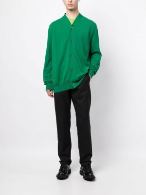 Vilnas kardigāns ar v veida izgriezumu Comme Des Garçons Shirt zaļš