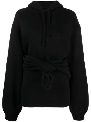 Pamučna hoodie s kapuljačom Y Project crna