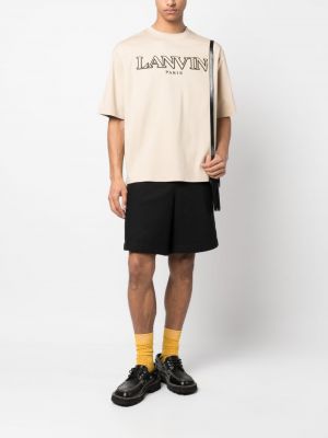 T-shirt aus baumwoll mit print Lanvin beige