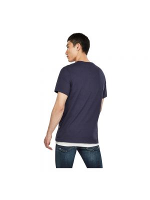 Stern t-shirt mit rundem ausschnitt G-star blau