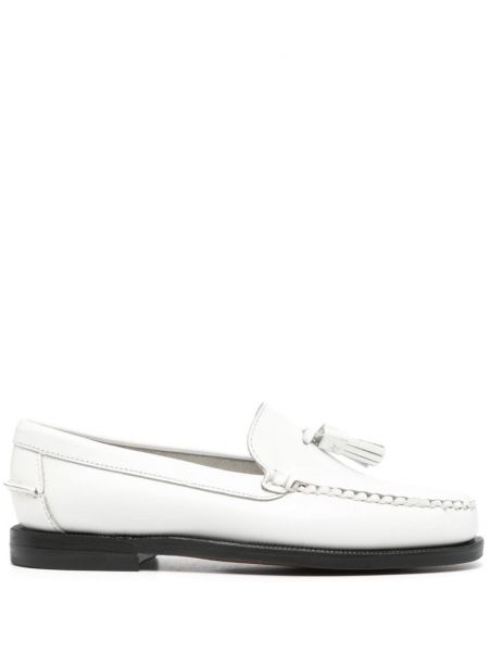 Loafers en cuir à talons Sebago blanc