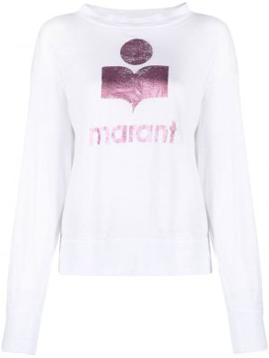 Trykt sengetøy sweatshirt Isabel Marant étoile hvit