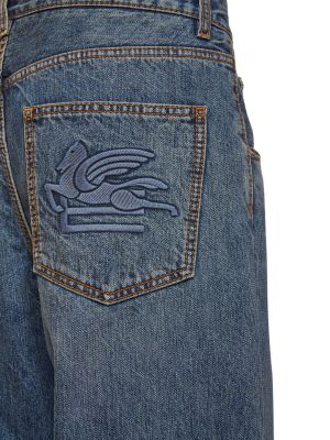 Bavlněné džíny relaxed fit Etro modré