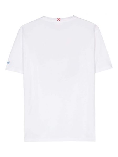 Kokvilnas t-krekls ar apdruku Mc2 Saint Barth balts