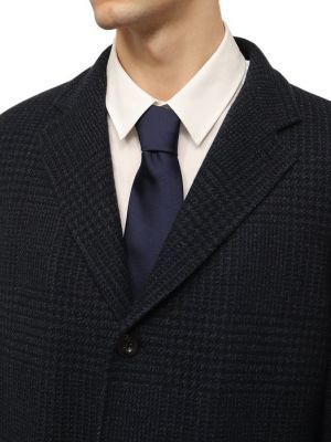 Шелковый галстук Brunello Cucinelli синий