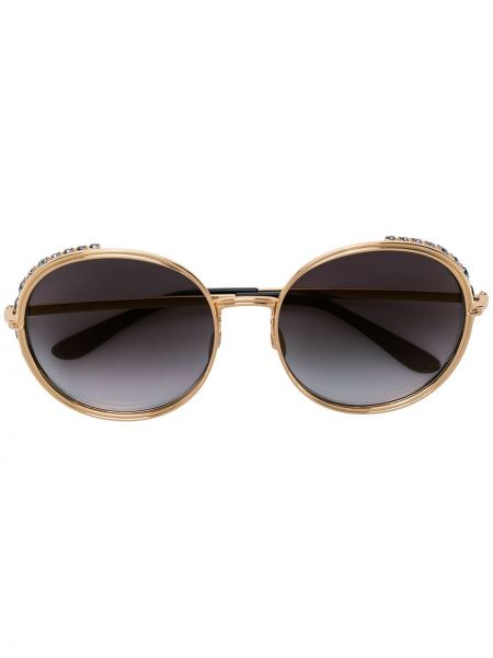 Elie Saab oversized round shape sunglasses - Métallisé