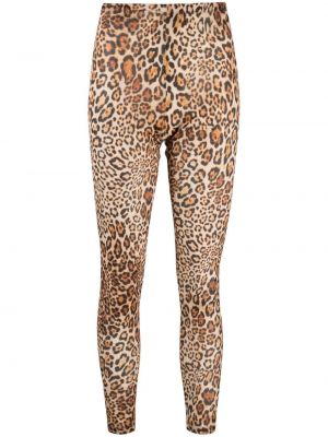 Leggings cu imagine cu model leopard Etro maro