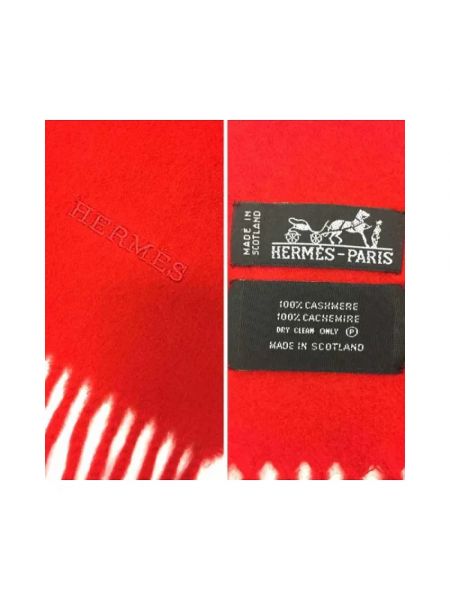 Bufanda de cachemir Hermès Vintage rojo