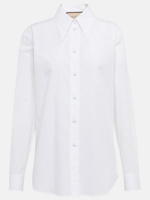 Βαμβακερό πουκάμισο Gucci λευκό