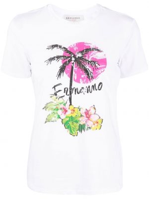T-shirt con stampa Ermanno Firenze bianco
