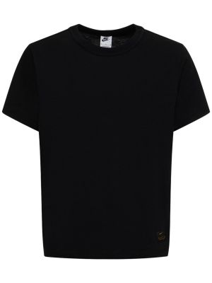 Bavlněná košile Nike černá